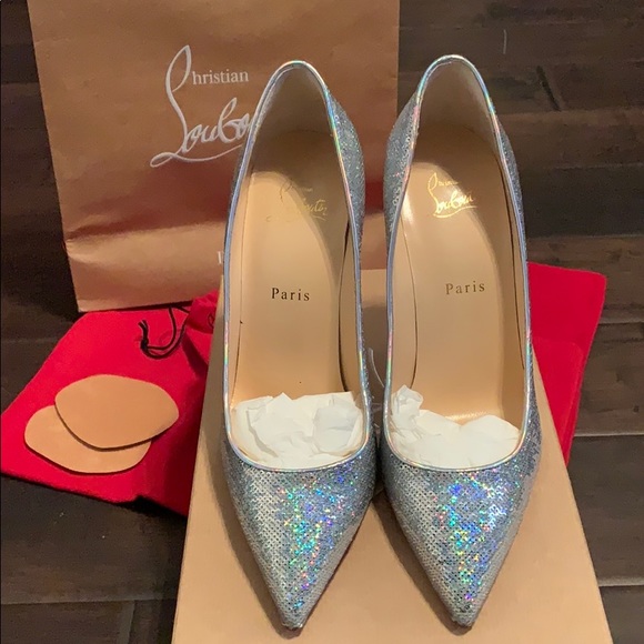 SOLD Christian Louboutin Kate 100 Paill Hotfix/SP Laser - Picture 2 of 5